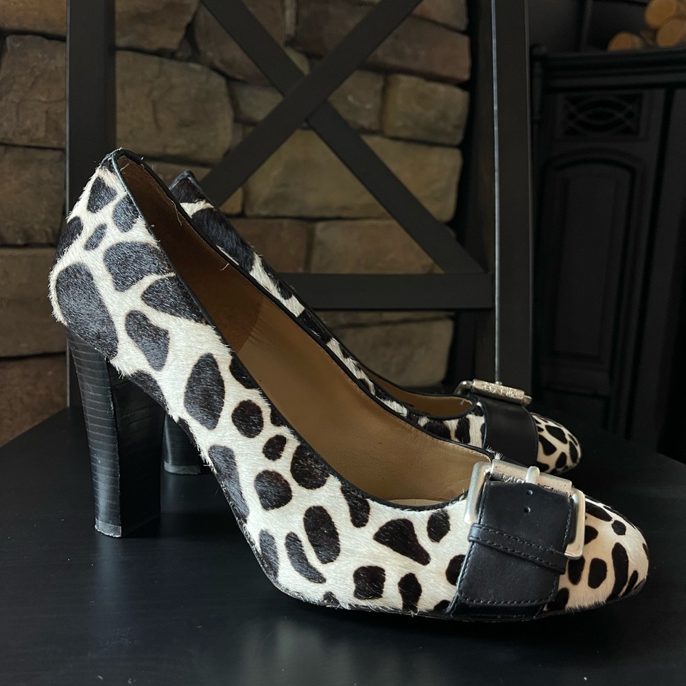 Michael Kors Calf Hair Belted Pumps - Size 9 1/2